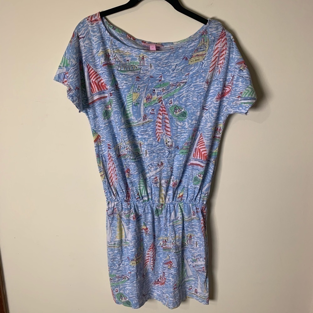 Lilly Pulitzer Sailboat Print Dress Extra Small